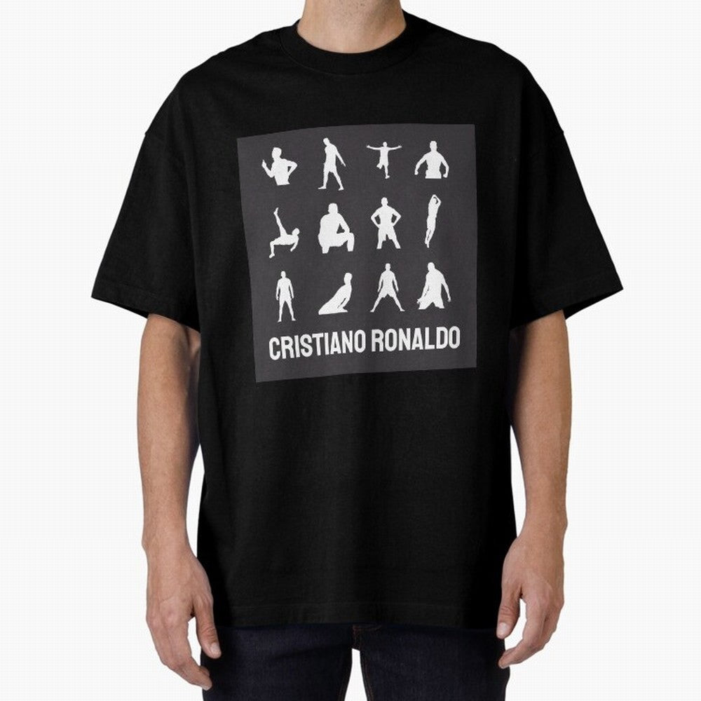 Cristiano Ronaldo Minimalism Silhouette Oversized T-Shirt Fuel Global Football Passion for FIFA World Cup 2026 USA Canada Mexico, Built around Neymar, Brazil, Portugal and Argentina, Fan Favorite Moments, National Team Passion, Big Match Drama and