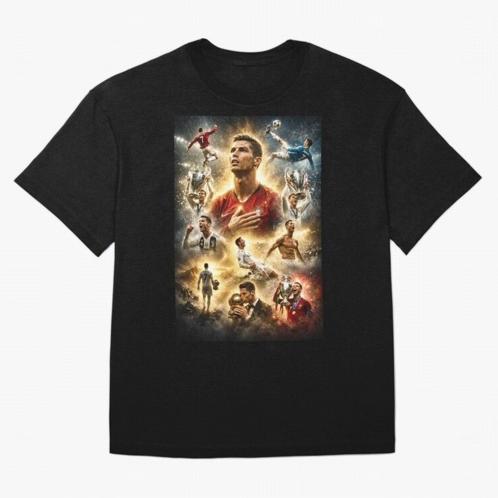 Cristiano Ronaldo Oversized T-Shirt Celebrate Football Dreams Across FIFA World Cup 2026 Group Stage Celebrating Cristiano Ronaldo, Haaland and CR7, Portugal, Spain and Germany Energy, Retro Football Energy, Iconic Rivalries, Trophy Chase Drama and