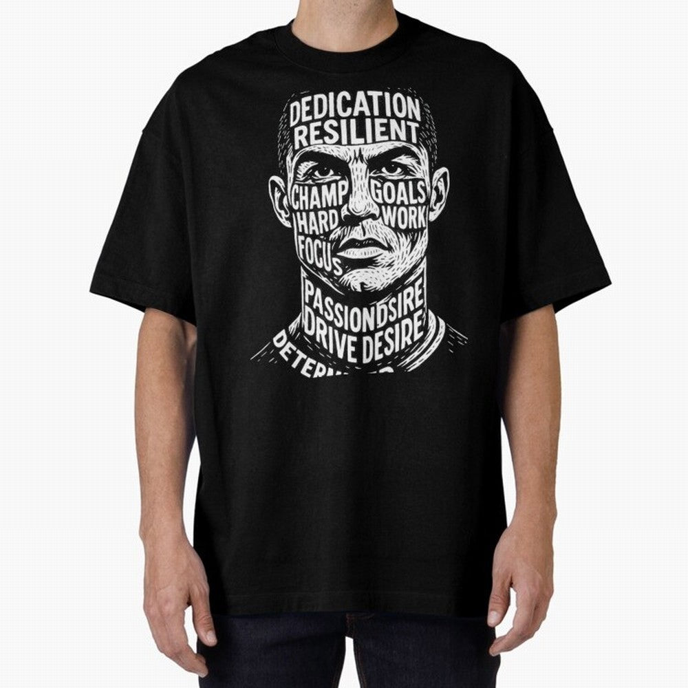 Artistic Ronaldo Oversized T-Shirt Make Your Look Match Match Day Hype around FIFA World Cup 2026 Group Stage, Haaland and Mbappe, Brazil, Portugal and Argentina, Classic Soccer Heritage, Championship Pressure, Fan Loyalty and International Pride;