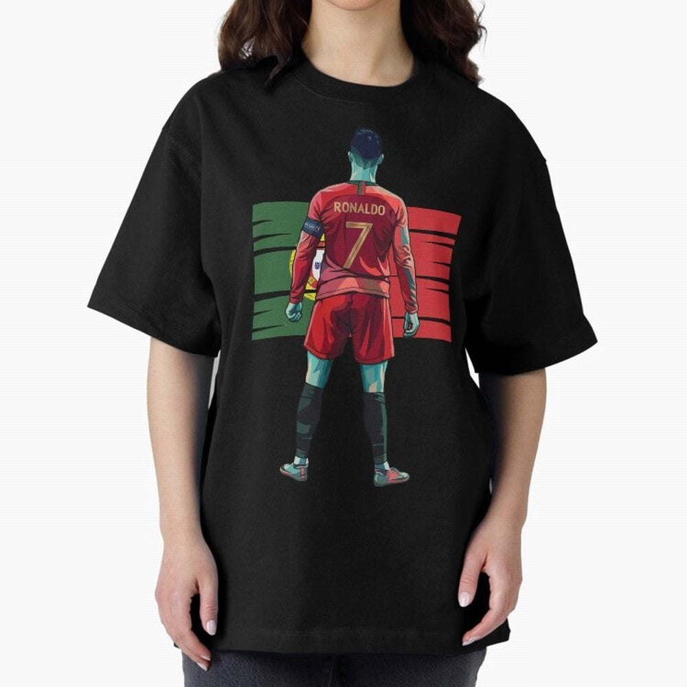 Cristiano Ronaldo Oversized T-Shirt Feel the Roar of the FIFA World Cup 2026 Journey through Messi, Neymar and Mbappe Highlights, France Pride, Soccer Culture, Superstar Moments, National Team Dreams and Competitive Fire; Great for Supporters Who