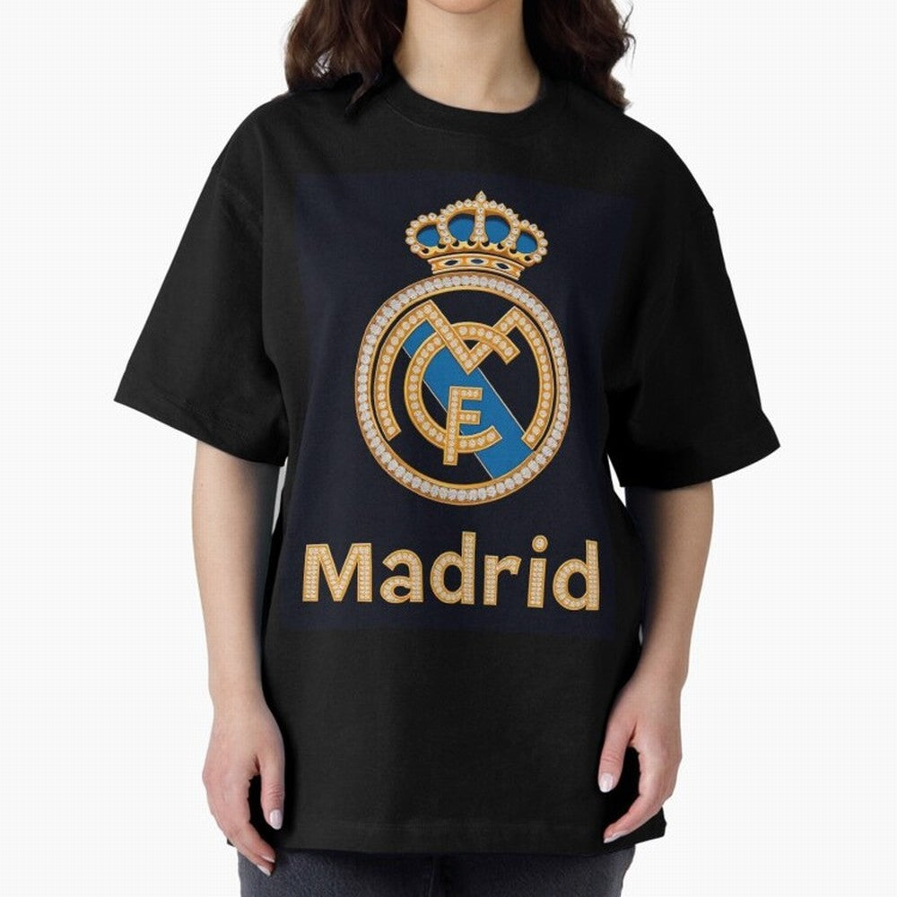 Madrid Oversized T-Shirt Join Supporters Worldwide for FIFA World Cup 2026 Spirit, Driven by Brazil, Portugal and Argentina, CR7 and Messi, Game Day Rituals, Football Legends, Country Pride and the Road to the Final; Perfect for People Who Love