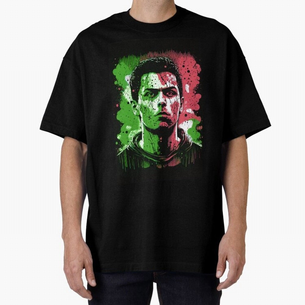 Cristiano Ronaldo Oversized T-Shirt Honor the Football Icons of Global Football Passion for FIFA World Cup 2026, Celebrating Neymar, Haaland and Cristiano Ronaldo, Argentina, Goal Celebration Energy, Supporter Heritage, Football Icons and Worldwide