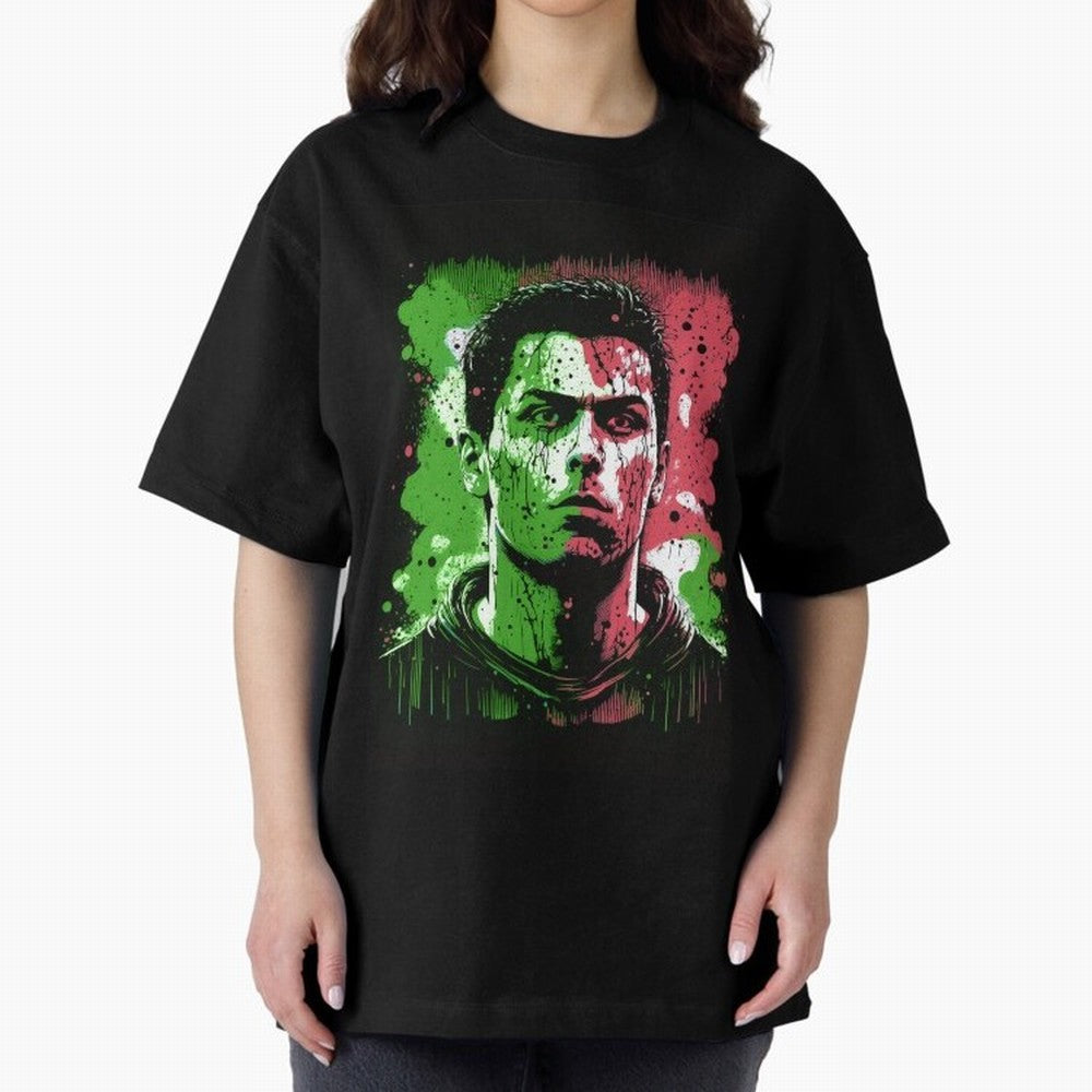 Cristiano Ronaldo Oversized T-Shirt Honor the Football Icons of Global Football Passion for FIFA World Cup 2026, Celebrating Neymar, Haaland and Cristiano Ronaldo, Argentina, Goal Celebration Energy, Supporter Heritage, Football Icons and Worldwide