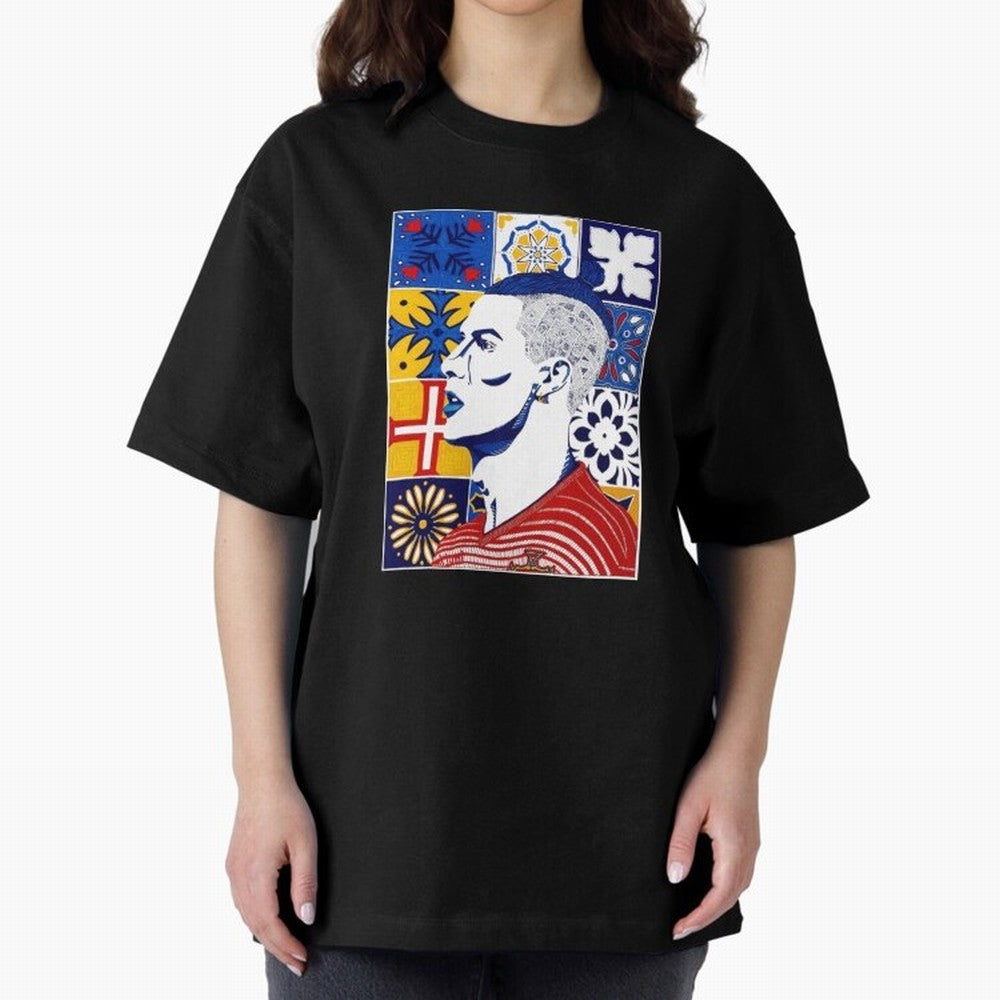 Cristiano Ronaldo Azulejos Oversized T-Shirt Celebrate Classic Football Spirit in Global Football Passion for FIFA World Cup 2026 USA Canada Mexico, Connected to CR7 and Messi, Portugal, Supporter Pride, Iconic Celebrations, Legendary Names and