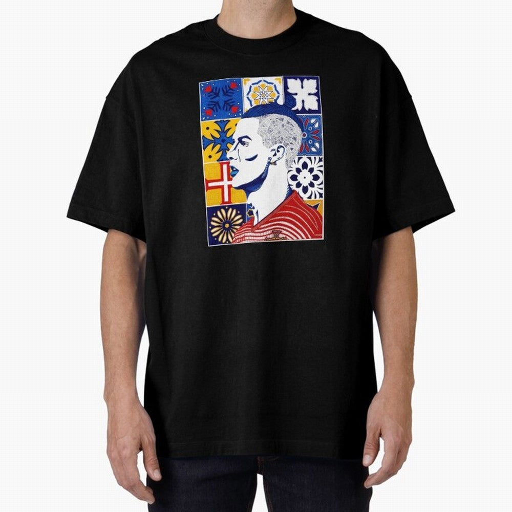 Cristiano Ronaldo Azulejos Oversized T-Shirt Celebrate Classic Football Spirit in Global Football Passion for FIFA World Cup 2026 USA Canada Mexico, Connected to CR7 and Messi, Portugal, Supporter Pride, Iconic Celebrations, Legendary Names and