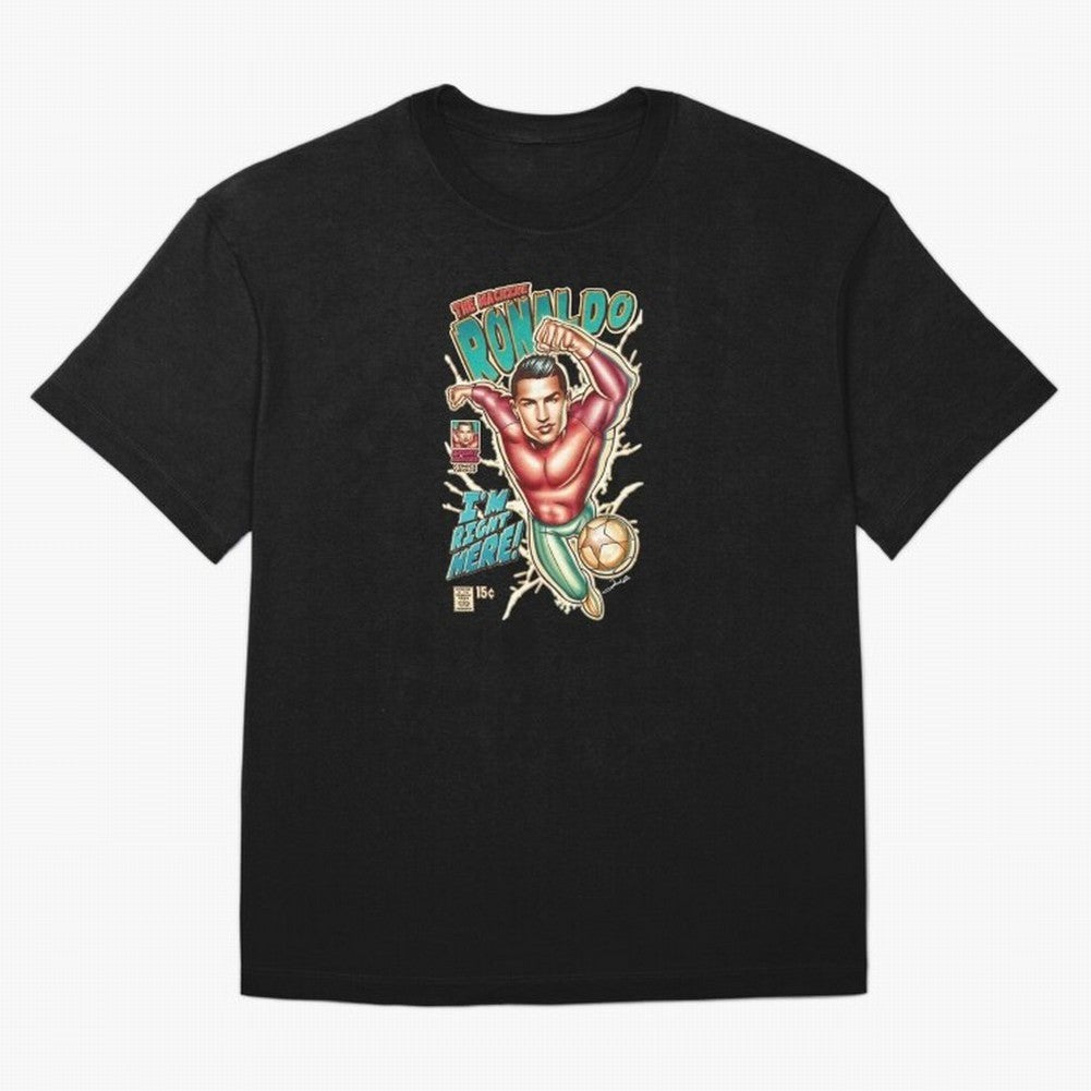 The Machine Ronaldo Oversized T-Shirt Feel the Trophy Chase of FIFA World Cup 2026 for Fans of Neymar, Haaland and Cristiano Ronaldo and Netherlands, Bringing Vintage Soccer Flavor, Modern Football Stars, National Flags and Final Night Emotion;