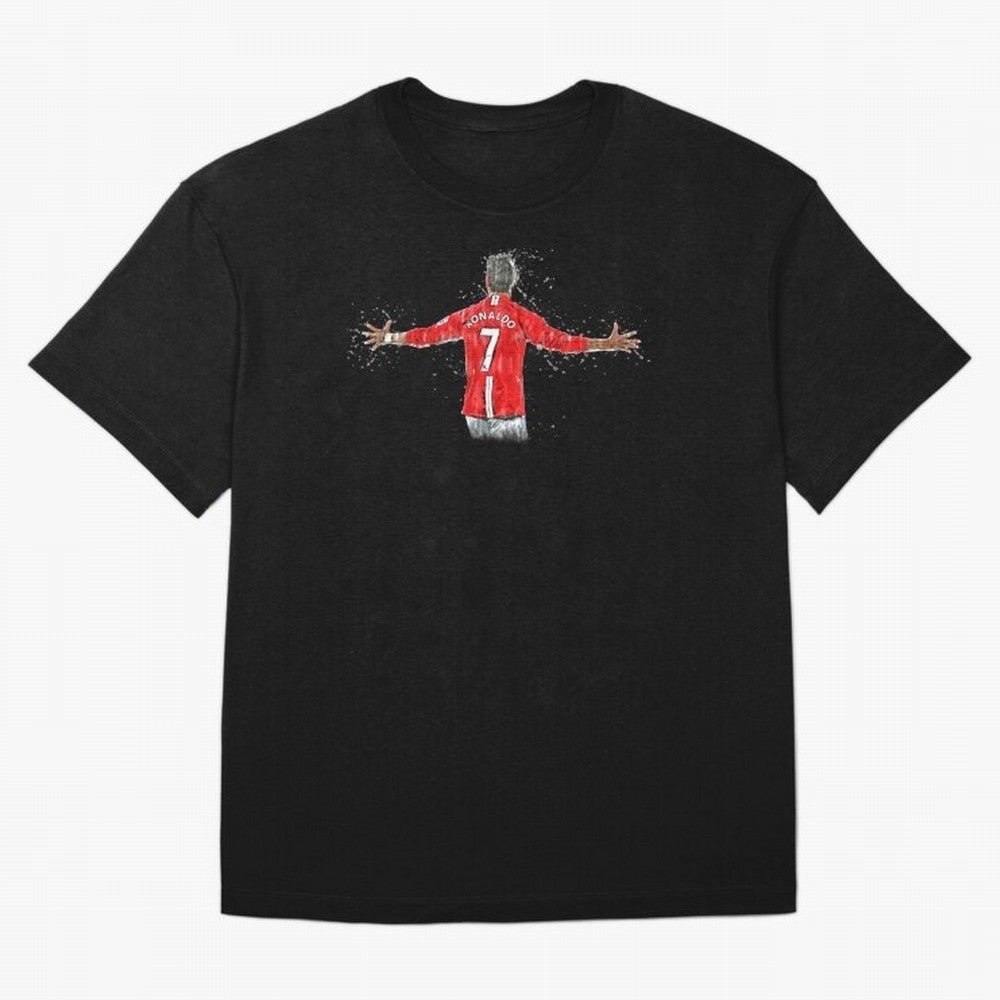 Cristiano Ronaldo in watercolor Oversized T-Shirt Show Championship Spirit for Match Day Hype around FIFA World Cup 2026 USA Canada Mexico, Mbappe and Neymar, England and Germany, Match Day Excitement, Supporter Culture, Golden Goals and Global