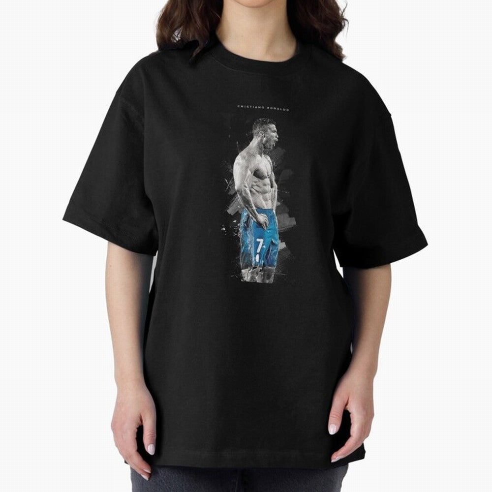 Cristiano Ronaldo Oversized T-Shirt Represent Fans Who Live for FIFA World Cup 2026 Filled with Haaland and Mbappe, Argentina Energy, Retro Football Energy, Iconic Rivalries, Trophy Chase Drama and Stadium Atmosphere; Built for Supporters Chasing