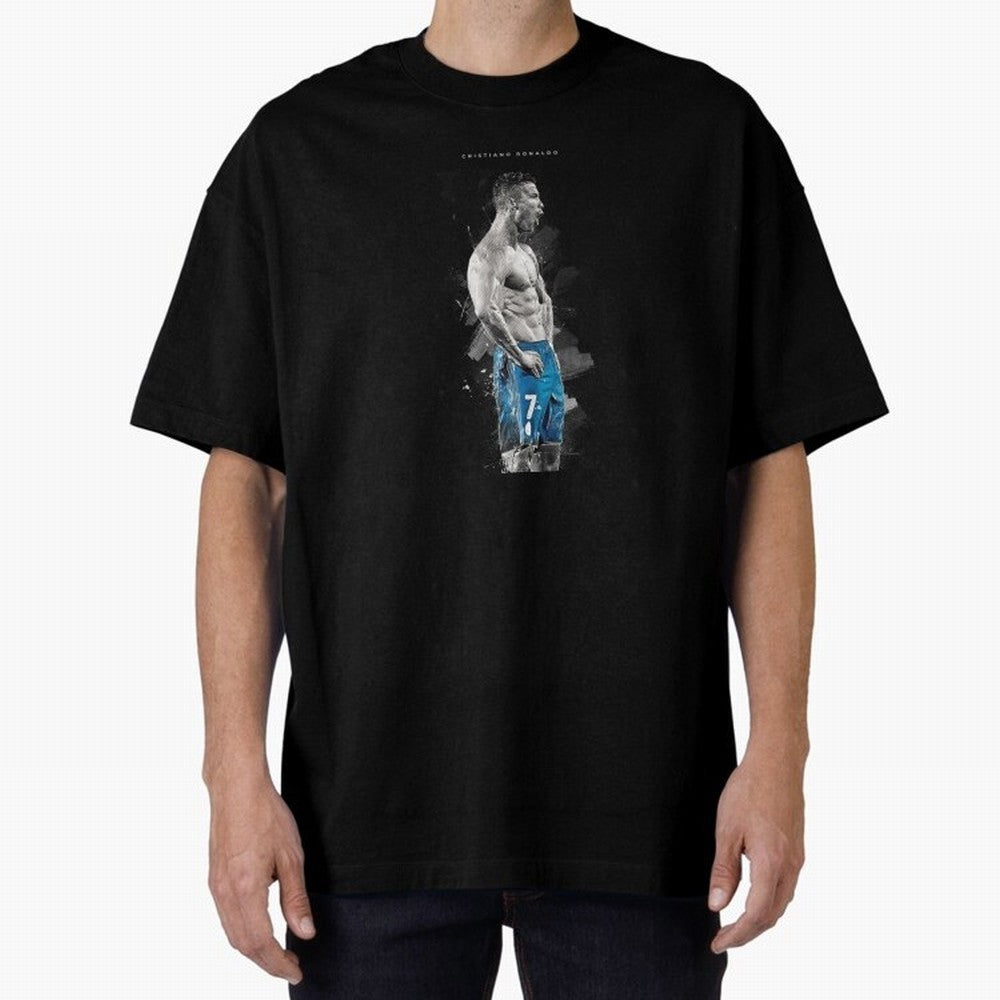 Cristiano Ronaldo Oversized T-Shirt Represent Fans Who Live for FIFA World Cup 2026 Filled with Haaland and Mbappe, Argentina Energy, Retro Football Energy, Iconic Rivalries, Trophy Chase Drama and Stadium Atmosphere; Built for Supporters Chasing