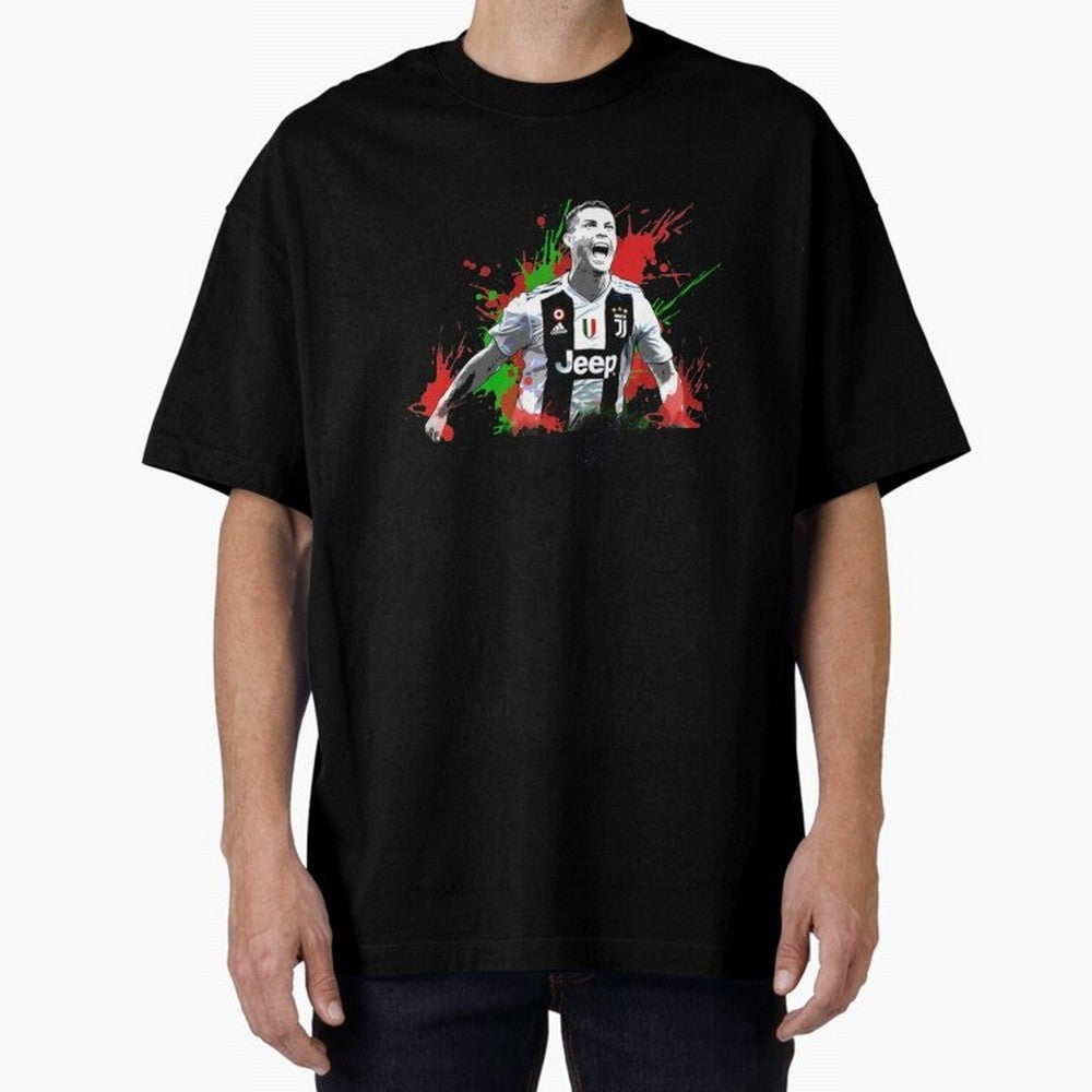 Cristiano Ronaldo Oversized T-Shirt Embrace Global Football Passion for FIFA World Cup 2026 Group Stage, Featuring Cristiano Ronaldo, Argentina, Worldwide Fan Energy, Dramatic Goals, Stadium Lights and Championship Celebrations; Great for Watch