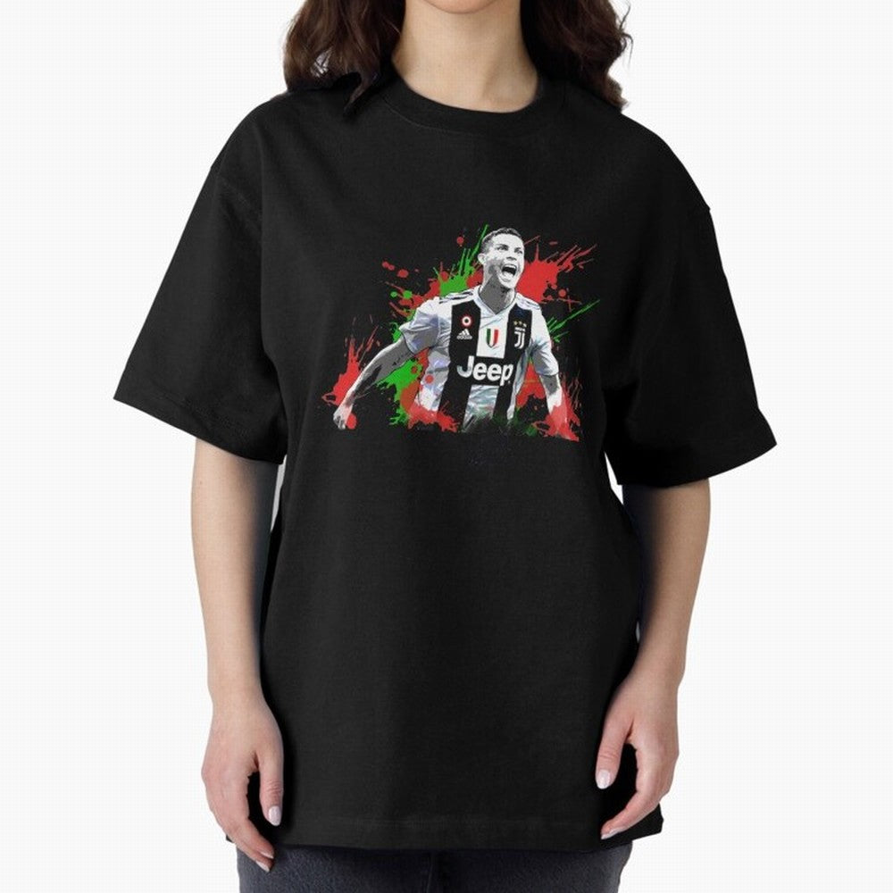 Cristiano Ronaldo Oversized T-Shirt Embrace Global Football Passion for FIFA World Cup 2026 Group Stage, Featuring Cristiano Ronaldo, Argentina, Worldwide Fan Energy, Dramatic Goals, Stadium Lights and Championship Celebrations; Great for Watch
