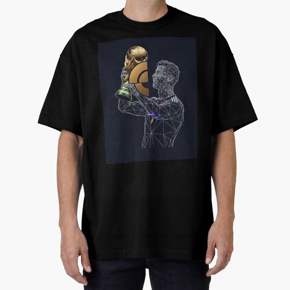 Digital Football Oversized T-Shirt Make Memories around Match Day Hype around FIFA World Cup 2026 Group Stage, Messi, France, Vintage Soccer Flavor, Modern Football Stars, National Flags and Final Night Emotion; Built for Supporters Chasing Trophy