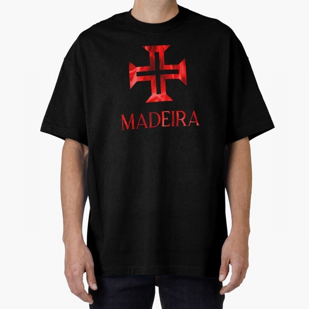 Madeira flames Oversized T-Shirt Unlock Match Day Hype around FIFA World Cup 2026 USA Canada Mexico, Mbappe and Neymar, Spain and Netherlands, Champion Mindset, Group Stage Buzz, Knockout Tension and Passionate Fan Culture; Made for Die Hard