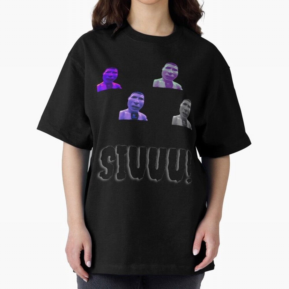 siuuu funny cr7 stickers 2022 Oversized T-Shirt Enjoy FIFA World Cup 2026 Group Stage for Fans of Haaland and Mbappe and Germany, Bringing Worldwide Fan Energy, Dramatic Goals, Stadium Lights and Championship Celebrations; Perfect for People Who