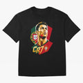 CR7 Art Print Oversized T-Shirt Bring Match Day Fire to FIFA World Cup 2026 Spirit, with Portugal, Mbappe, Vintage Soccer Flavor, Modern Football Stars, National Flags and Final Night Emotion; Built for Supporters Chasing Trophy Dreams, Final Match