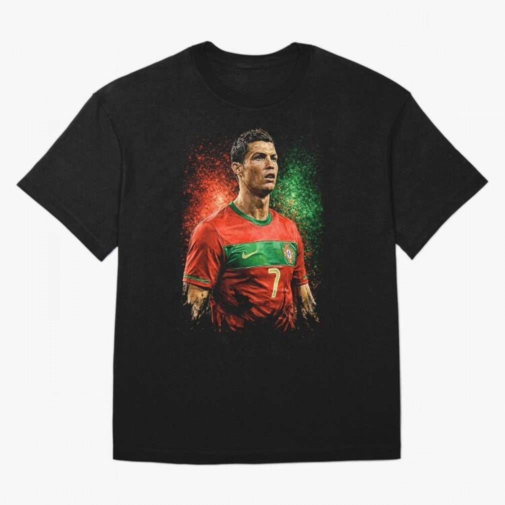 Cristiano Ronaldo Football Legend Oversized T-Shirt Represent Football Lovers during the FIFA World Cup 2026 Group Stage Journey through Cristiano Ronaldo Highlights, Spain and Netherlands Pride, Football Passion, Legendary Performances, Festival