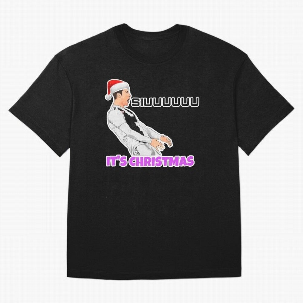It¡¯s Christmas siuuu CR7 funny Oversized T-Shirt Celebrate National Team Dreams in the FIFA World Cup 2026 USA Canada Mexico Journey through Mbappe Highlights, Portugal Pride, Supporter Pride, Iconic Celebrations, Legendary Names and Global Match