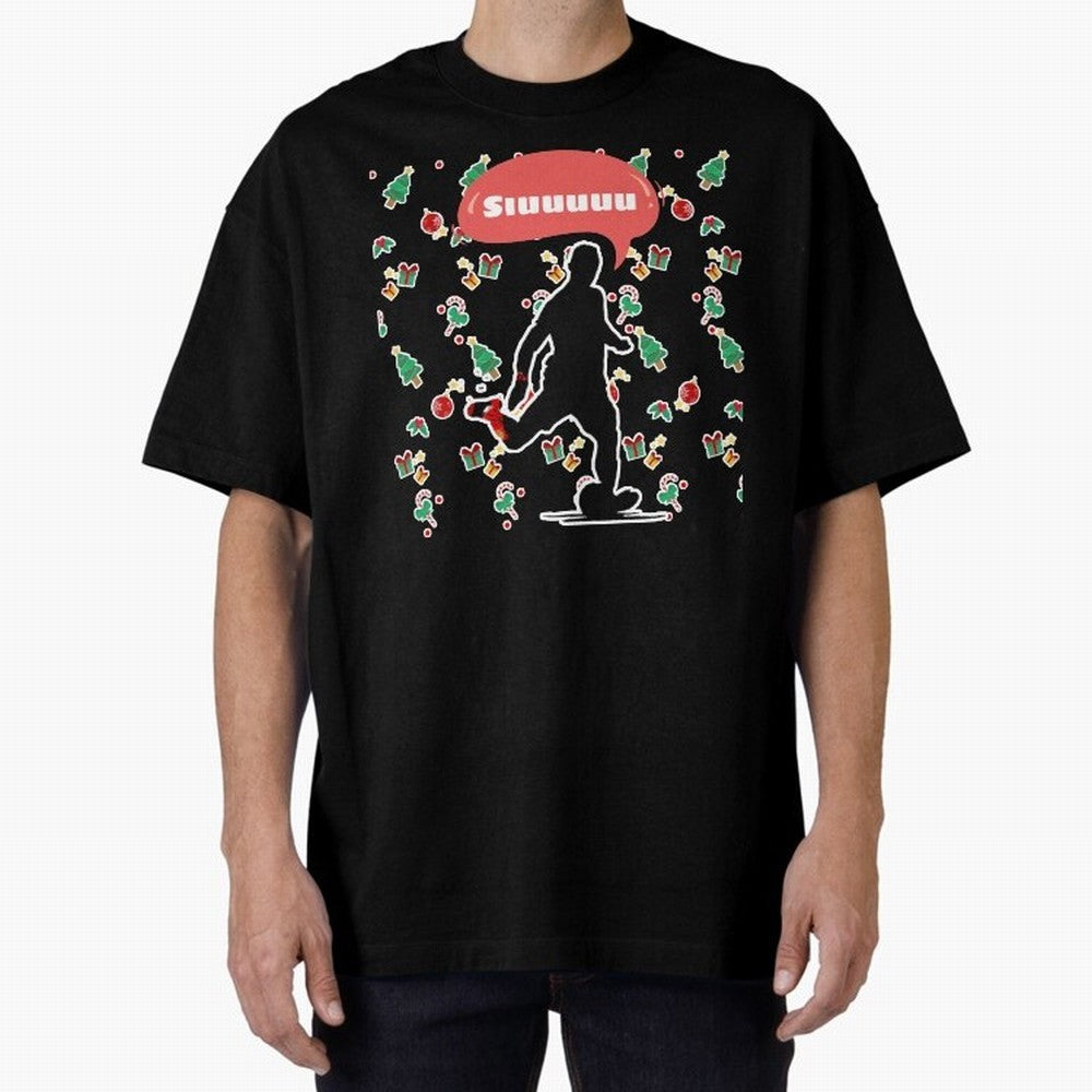 Christmas siuuu CR7 goal Oversized T-Shirt Show Your Love for Global Football Passion for FIFA World Cup 2026, Driven by CR7 and Messi, England, Football Festival Excitement, Trophy Ambitions, Country Rivalries and Star Player Buzz; Great for Watch