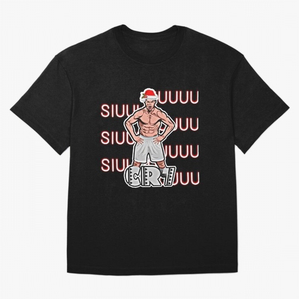 Siuuu cr7 christmas Oversized T-Shirt Support Your Favorite Stars during FIFA World Cup 2026 for Fans of Messi and Cristiano Ronaldo and Brazil, Portugal and Argentina, Bringing Goal Celebration Energy, Supporter Heritage, Football Icons and