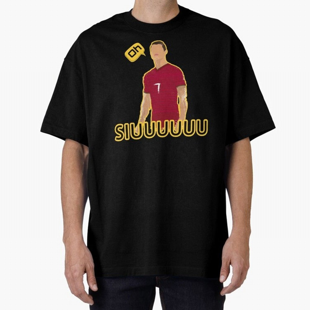 Oh siuuu CR7 funny Oversized T-Shirt Feel the Roar of FIFA World Cup 2026 USA Canada Mexico for Fans of Haaland and Mbappe and Argentina, Bringing Championship Spirit, Famous Goals, Roaring Crowds and International Football Unity; Ideal for