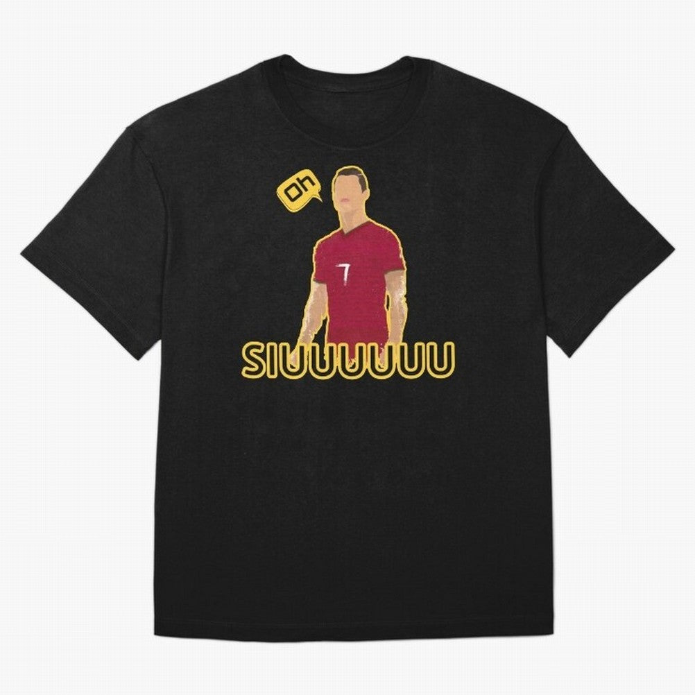 Oh siuuu CR7 funny Oversized T-Shirt Feel the Roar of FIFA World Cup 2026 USA Canada Mexico for Fans of Haaland and Mbappe and Argentina, Bringing Championship Spirit, Famous Goals, Roaring Crowds and International Football Unity; Ideal for