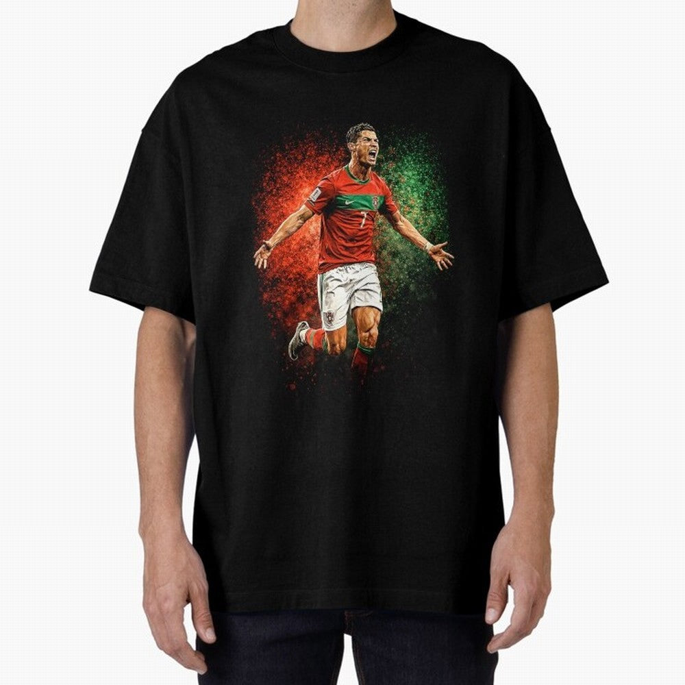 Cristiano Ronaldo Football Legend Oversized T-Shirt Make Game Day About FIFA World Cup 2026 Group Stage Spirit, Driven by Spain, Messi and Cristiano Ronaldo, Stadium Memories, Football Loyalty, International Chants and Championship Tradition;