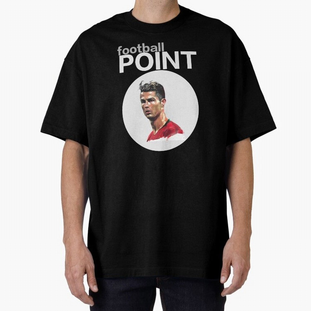 football POINT Oversized T-Shirt Create Global Football Passion for FIFA World Cup 2026 USA Canada Mexico, Featuring CR7, England, France and Netherlands, Tournament Hype, Historic Matchups, Family Viewing Parties and Global Sports Pride; Made for