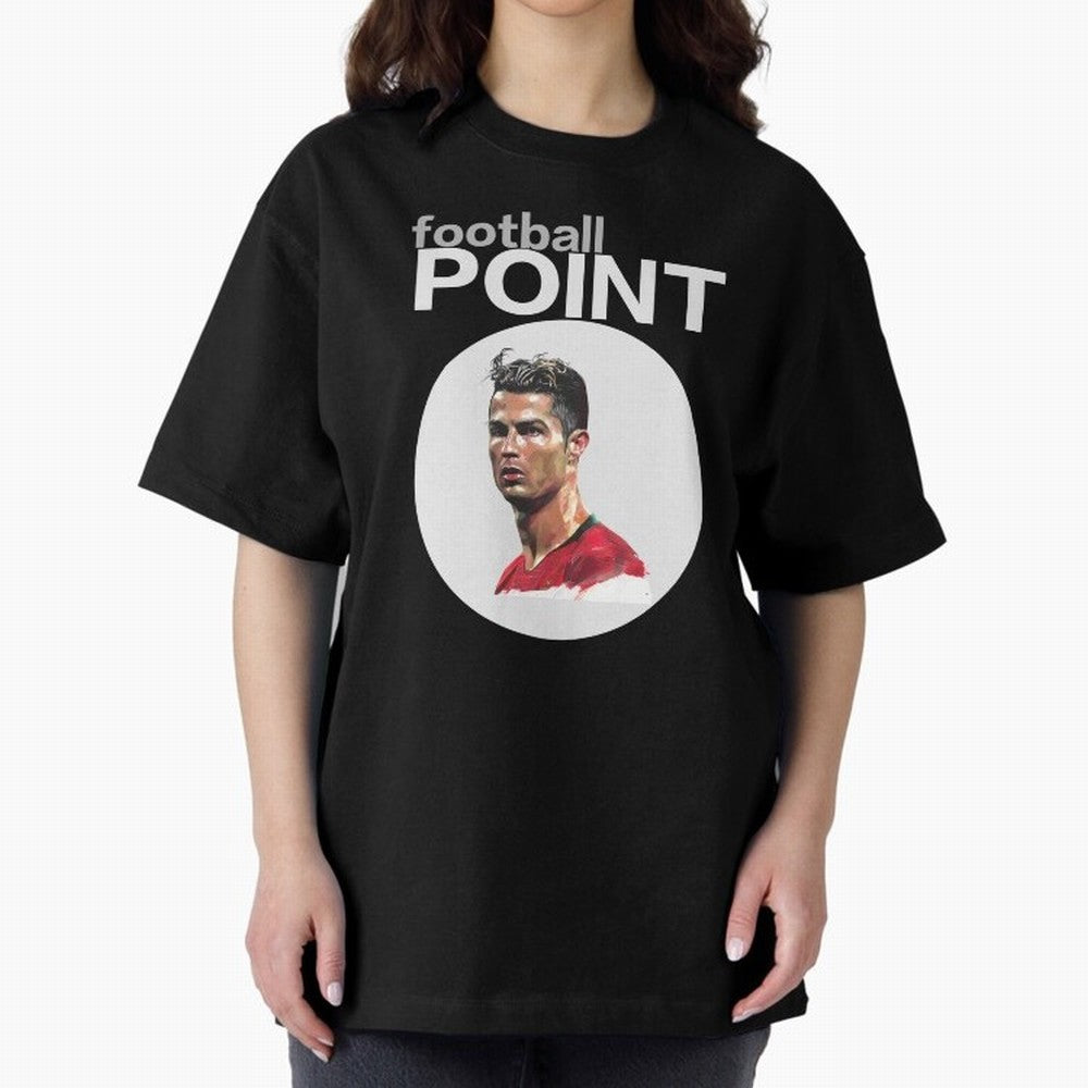 football POINT Oversized T-Shirt Create Global Football Passion for FIFA World Cup 2026 USA Canada Mexico, Featuring CR7, England, France and Netherlands, Tournament Hype, Historic Matchups, Family Viewing Parties and Global Sports Pride; Made for
