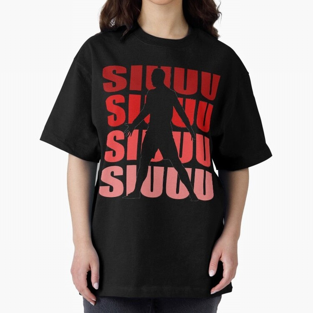 cristiano ronaldo siuuu Oversized T-Shirt Feel the Heartbeat of the FIFA World Cup 2026 Journey through Messi Highlights, Germany Pride, Championship Spirit, Famous Goals, Roaring Crowds and International Football Unity; Ideal for Football Dads,
