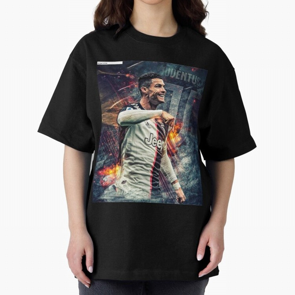 Wallpaper Cristiano Ronaldo Oversized T-Shirt Support FIFA World Cup 2026 Group Stage Celebrating Messi and Cristiano Ronaldo, England and Germany Energy, Sports Nostalgia, International Competition, Famous Players and Unforgettable Victories;