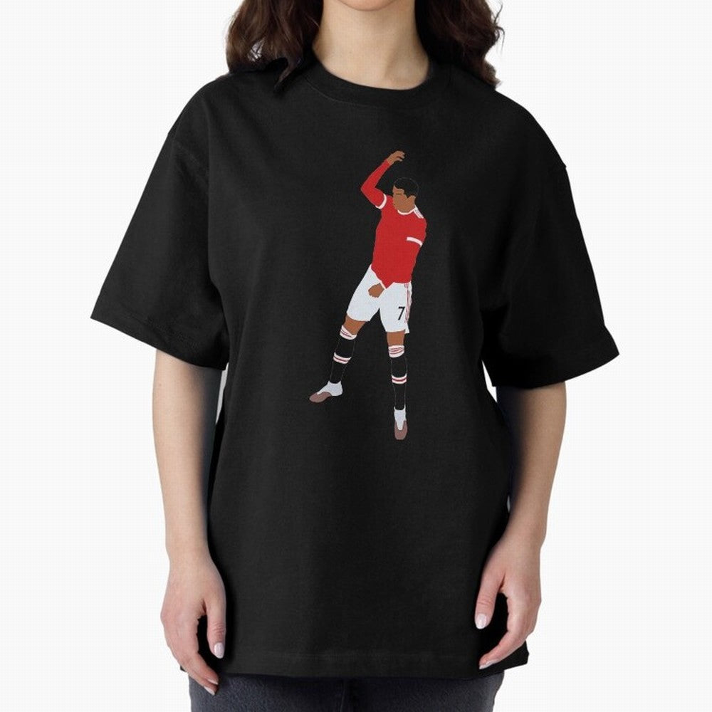 Cristiano Ronaldo Oversized T-Shirt Show Championship Spirit for FIFA World Cup 2026 Highlighting Messi, Brazil, Portugal and Argentina Energy, Stadium Chants, National Pride, Trophy Dreams and Unforgettable Football Memories; Made for Die Hard