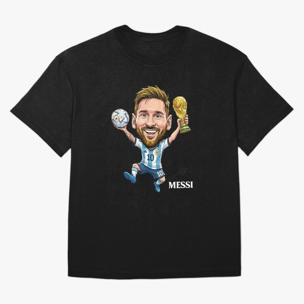Messi Campion Oversized T-Shirt Join the Countdown to FIFA World Cup 2026 USA Canada Mexico for Fans of CR7 and Brazil, Bringing Vintage Soccer Flavor, Modern Football Stars, National Flags and Final Night Emotion; Made for Die Hard Supporters,