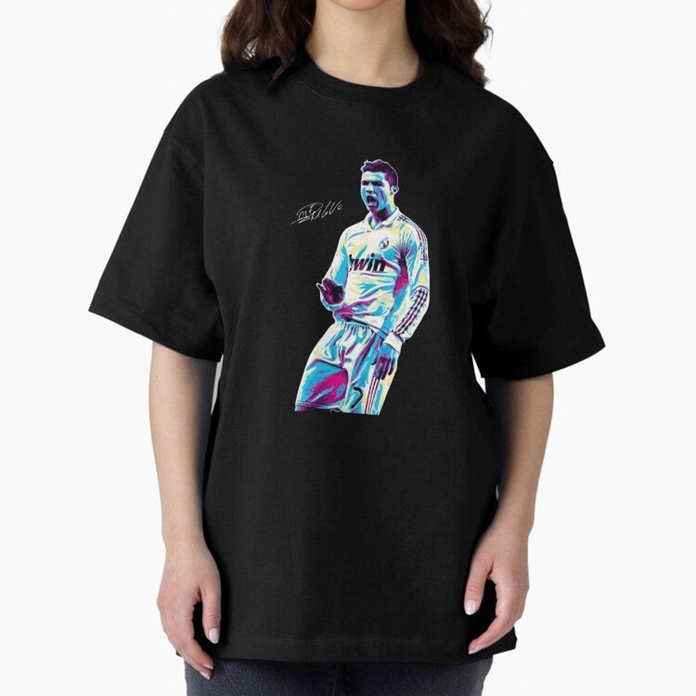 Cristiano Ronaldo Oversized T-Shirt Unlock the FIFA World Cup 2026 Group Stage Journey through Haaland and Mbappe Highlights, England Pride, Football Passion, Legendary Performances, Festival Vibes and Supporter Community; Great for Watch Parties,