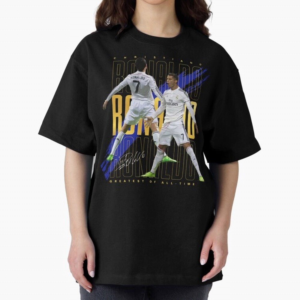 Cristiano Ronaldo Suuiii! Greatest Of All Time Oversized T-Shirt Bring Legendary Rivalry Energy to the FIFA World Cup 2026 Group Stage Journey through Haaland Highlights, Argentina, France and Brazil Pride, Football History, Final Match Energy,