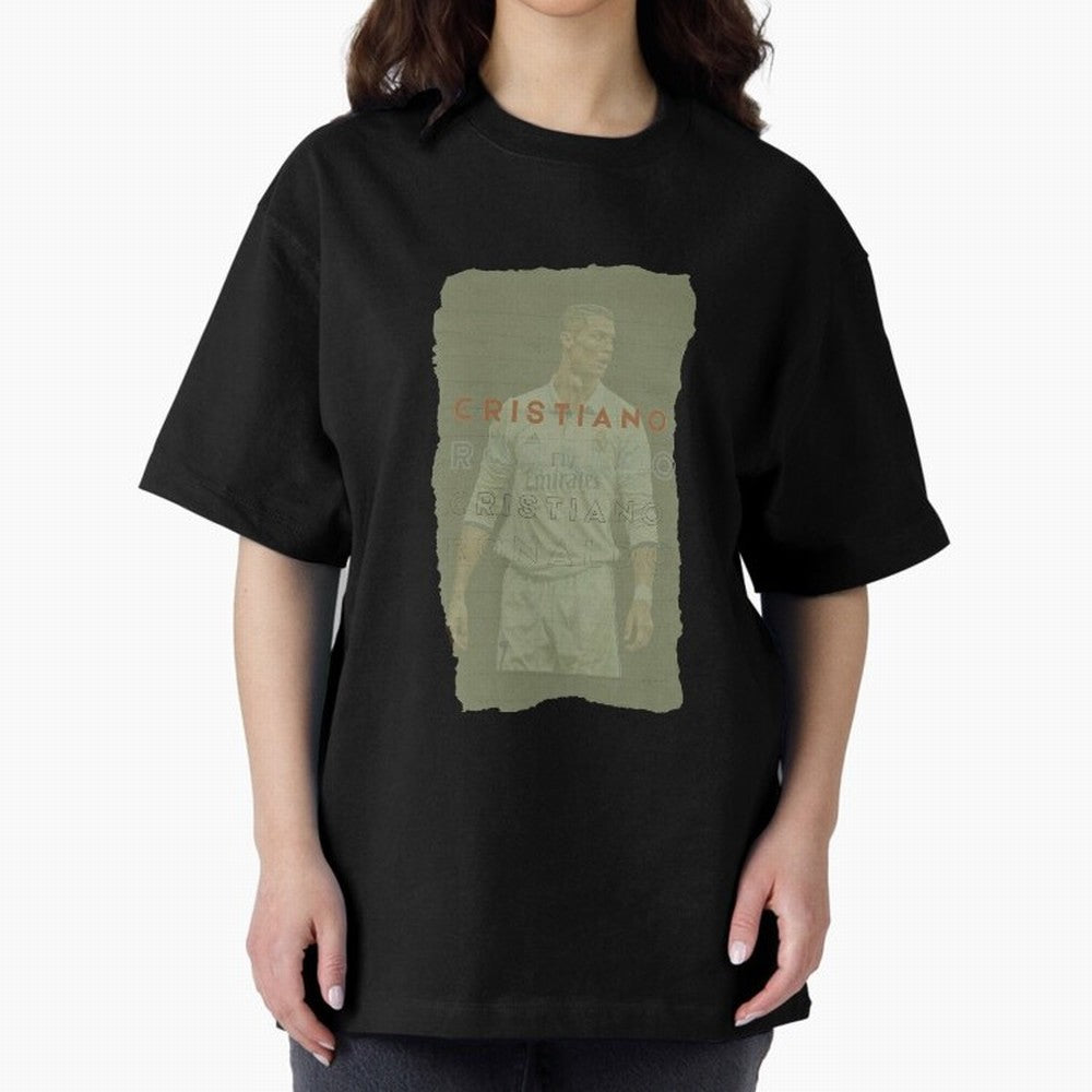 Classic Cristiano Ronaldo Oversized T-Shirt Bring Home Match Day Hype around FIFA World Cup 2026, Messi, Neymar and Mbappe, Brazil, Portugal and Argentina, Goal Celebration Energy, Supporter Heritage, Football Icons and Worldwide Tournament Joy;