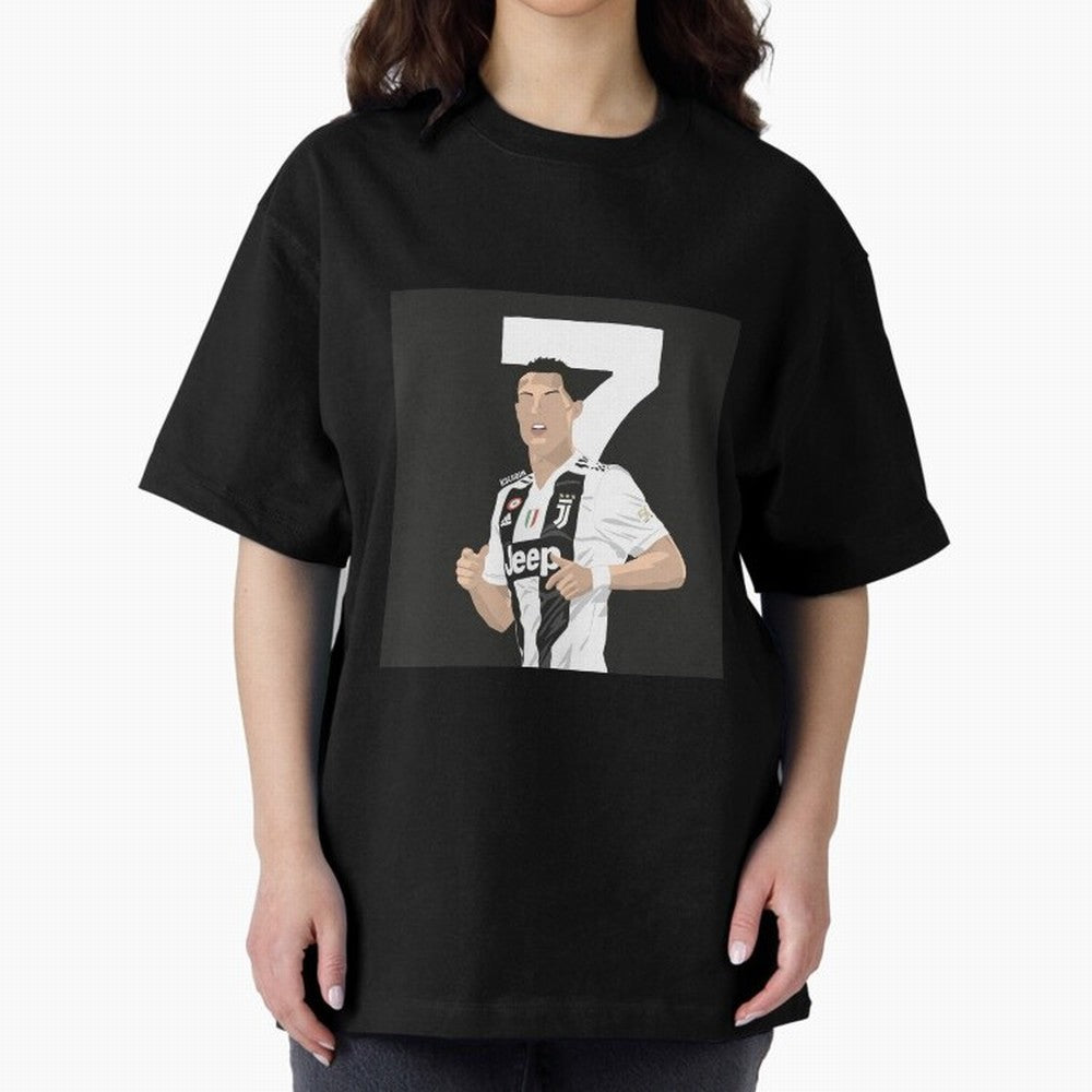 Cristiano Ronaldo Oversized T-Shirt Honor Football Greatness during FIFA World Cup 2026 USA Canada Mexico Spirit, Highlighting Portugal, CR7, Tournament Hype, Historic Matchups, Family Viewing Parties and Global Sports Pride; Ideal for Football