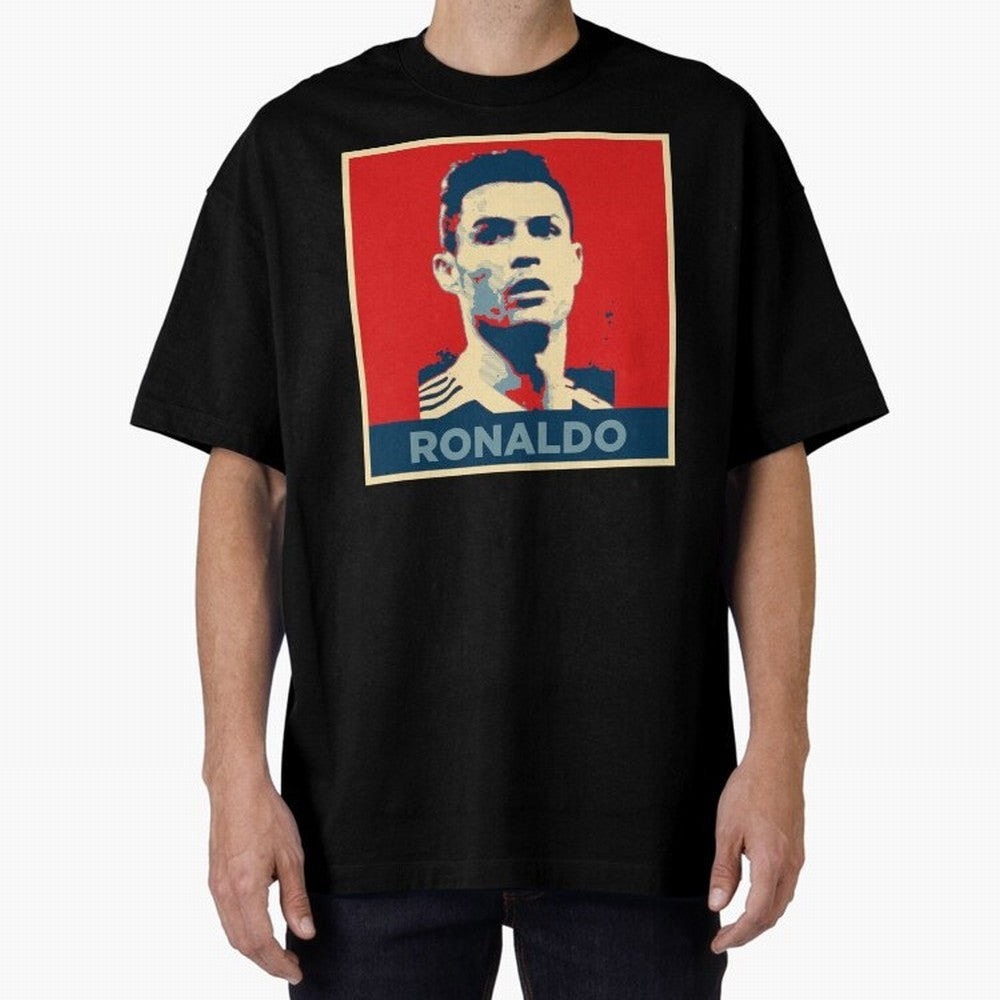 Cristiano Ronaldo Obama Style Oversized T-Shirt Bring a Vintage Feel to FIFA World Cup 2026 Group Stage Spirit, Made for France and Portugal, Cristiano Ronaldo, Stadium Memories, Football Loyalty, International Chants and Championship Tradition;