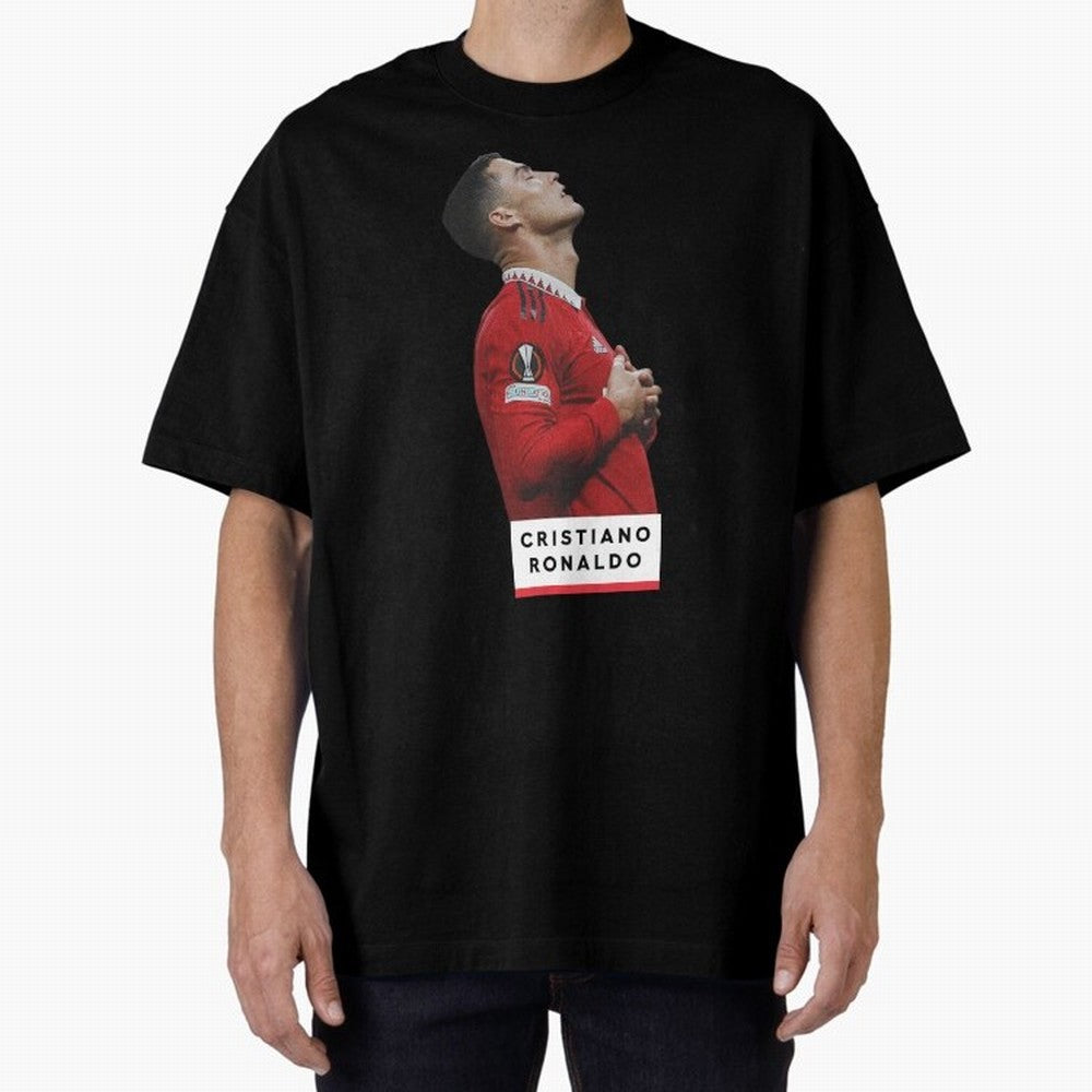 New Celebration Ronaldo Oversized T-Shirt Capture Global Football Passion for FIFA World Cup 2026, Capturing Messi and Cristiano Ronaldo, Brazil, Championship Spirit, Famous Goals, Roaring Crowds and International Football Unity; Made for