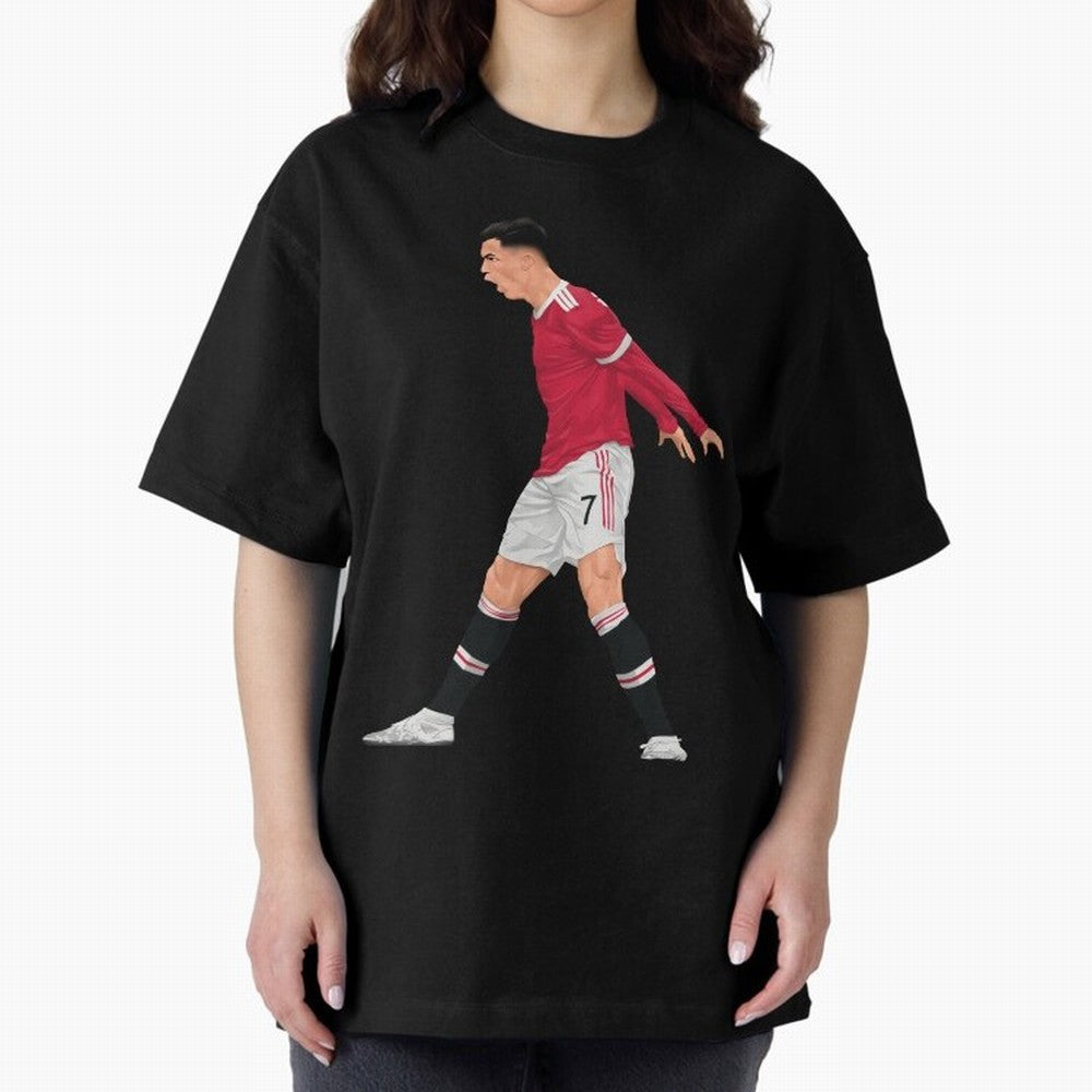 Cristiano Ronaldo Celebration Oversized T-Shirt Bring Trophy Dreams to the FIFA World Cup 2026 USA Canada Mexico Journey through Haaland Highlights, Portugal Pride, Stadium Memories, Football Loyalty, International Chants and Championship