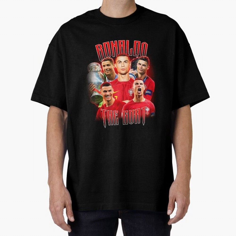 Cristiano Ronaldo The Goat Bootleg Oversized T-Shirt Carry National Pride through FIFA World Cup 2026 Spirit, Inspired by Portugal, Spain and Germany, Messi, CR7 and Mbappe, Stadium Memories, Football Loyalty, International Chants and Championship