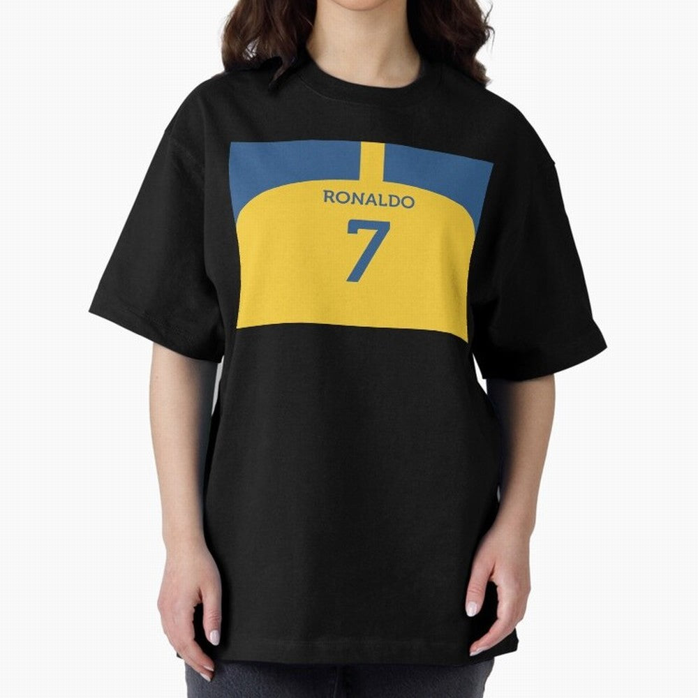 Cristiano Ronaldo Al Nassr Fc Oversized T-Shirt Support Iconic Players in FIFA World Cup 2026 USA Canada Mexico Spirit, Inspired by Brazil, Portugal and Argentina, CR7 and Messi, Stadium Chants, National Pride, Trophy Dreams and Unforgettable