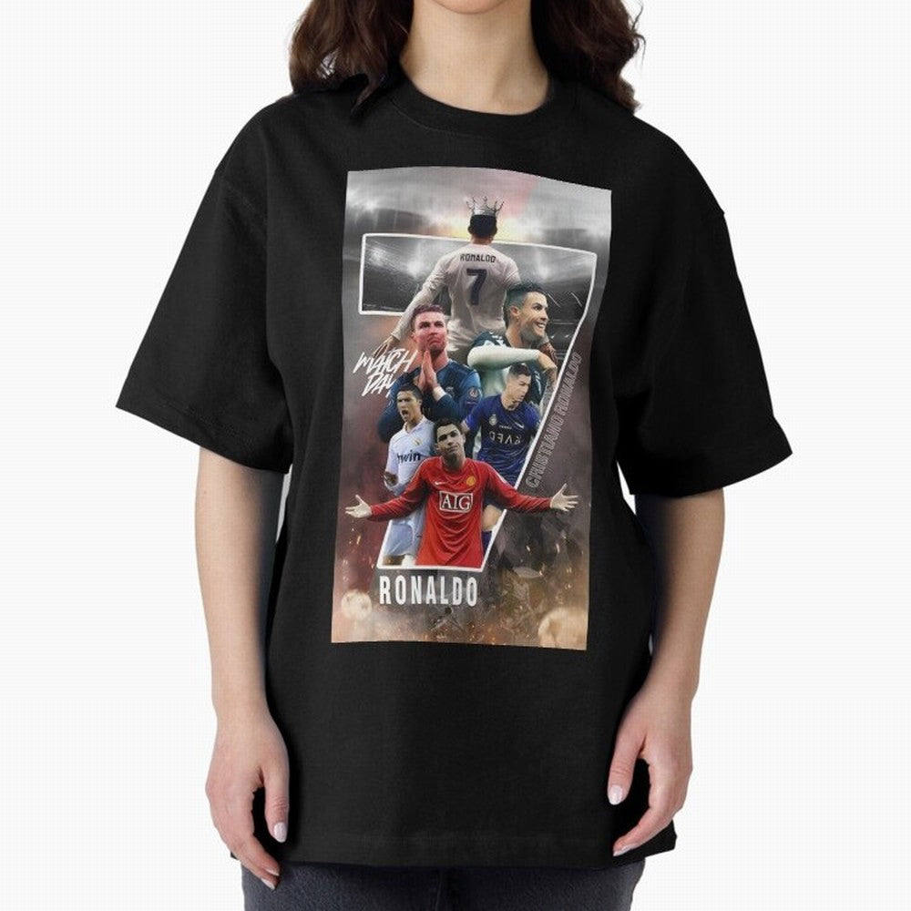 Cr7 wallpaper Oversized T-Shirt Support the Legends of FIFA World Cup 2026 Group Stage Capturing Messi, CR7 and Mbappe, Argentina Energy, Champion Mindset, Group Stage Buzz, Knockout Tension and Passionate Fan Culture; Made for Collectors Who Enjoy