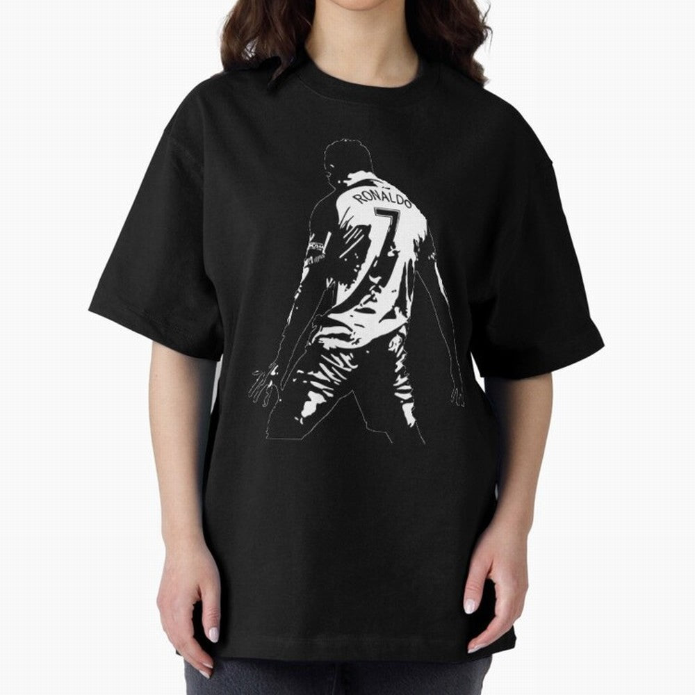 CRISTIANO RONALDO Oversized T-Shirt Remember FIFA World Cup 2026 for Fans of Messi, CR7 and Mbappe and Argentina, France and Brazil, Bringing Vintage Soccer Flavor, Modern Football Stars, National Flags and Final Night Emotion; Perfect for Fans,