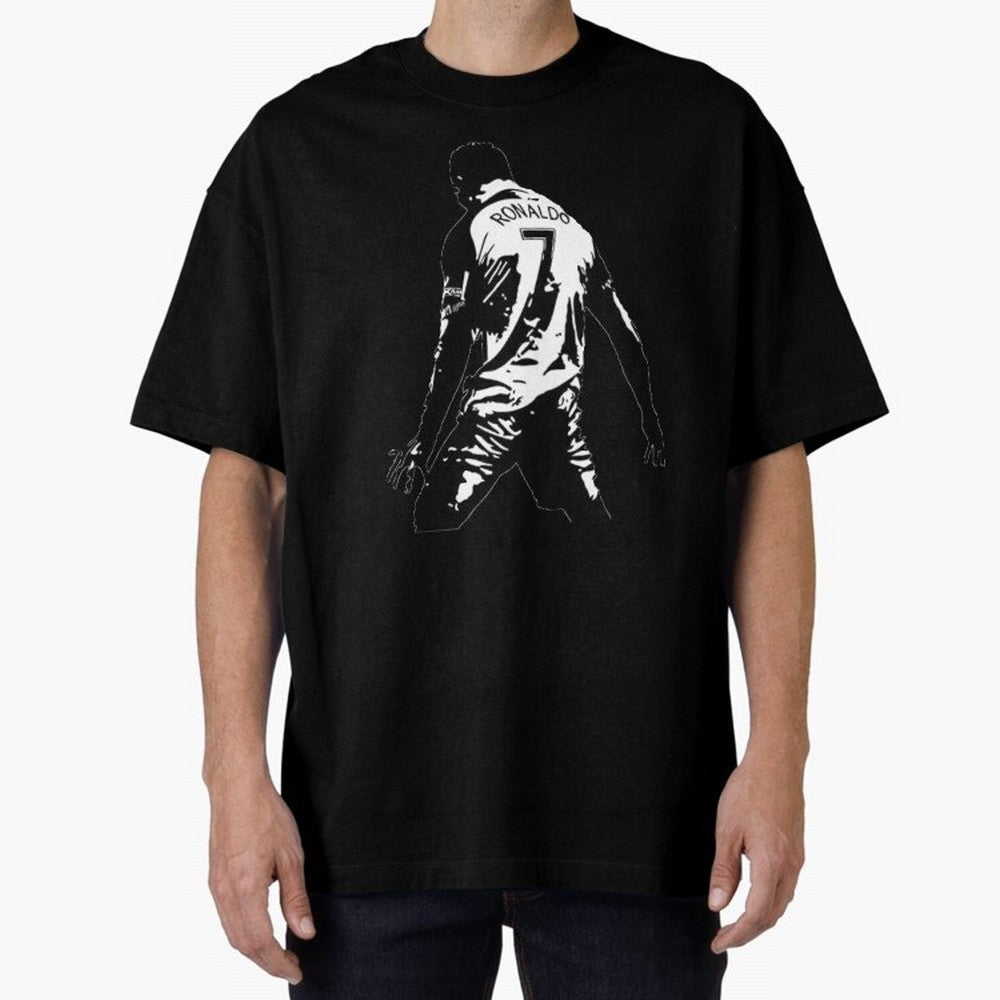 CRISTIANO RONALDO Oversized T-Shirt Remember FIFA World Cup 2026 for Fans of Messi, CR7 and Mbappe and Argentina, France and Brazil, Bringing Vintage Soccer Flavor, Modern Football Stars, National Flags and Final Night Emotion; Perfect for Fans,