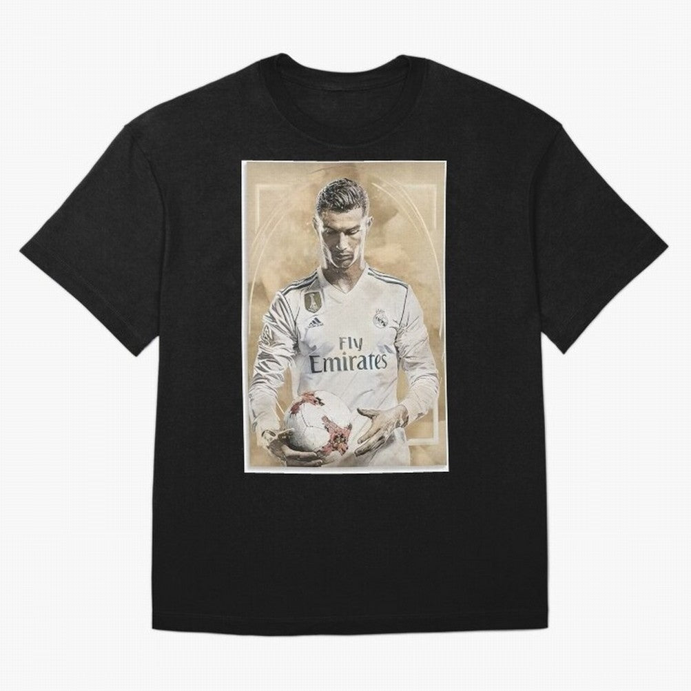 Cr7 Oversized T-Shirt Spotlight Global Football Passion for FIFA World Cup 2026 Group Stage, Centered on Messi, CR7 and Mbappe, Portugal, Spain and Germany, Football Festival Excitement, Trophy Ambitions, Country Rivalries and Star Player Buzz;