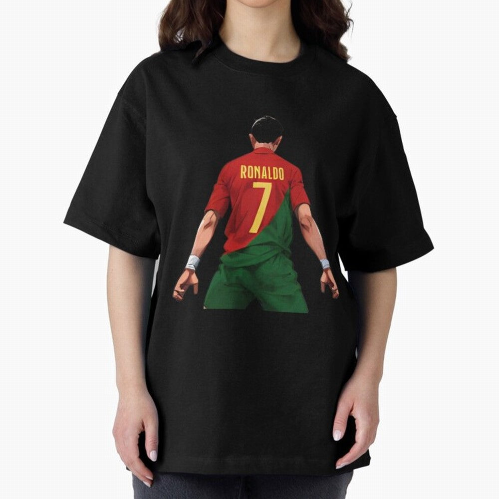 Cristiano Ronaldo Oversized T-Shirt Get Ready for Global Football Passion for FIFA World Cup 2026 Group Stage, with Haaland and Mbappe, England and Germany, Retro Football Energy, Iconic Rivalries, Trophy Chase Drama and Stadium Atmosphere; Great