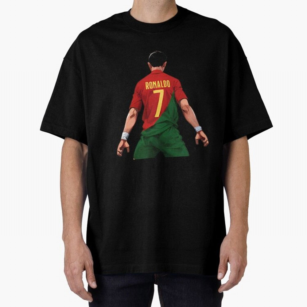 Cristiano Ronaldo Oversized T-Shirt Get Ready for Global Football Passion for FIFA World Cup 2026 Group Stage, with Haaland and Mbappe, England and Germany, Retro Football Energy, Iconic Rivalries, Trophy Chase Drama and Stadium Atmosphere; Great