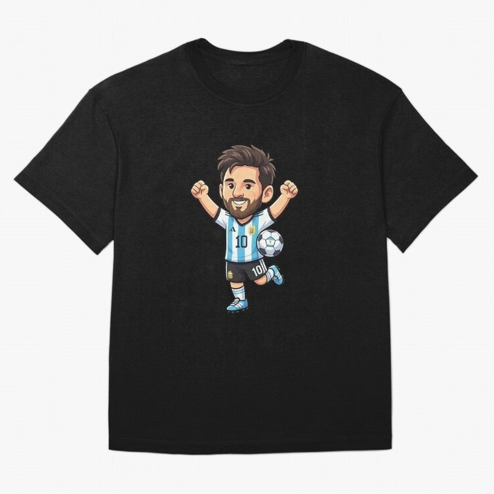 Cute Football Champion Cartoon Design Oversized T-Shirt Live for the Drama of Global Football Passion for FIFA World Cup 2026, Driven by Neymar, France, Worldwide Fan Energy, Dramatic Goals, Stadium Lights and Championship Celebrations; Ideal for