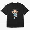 Cute Football Champion Cartoon Design Oversized T-Shirt Live for the Drama of Global Football Passion for FIFA World Cup 2026, Driven by Neymar, France, Worldwide Fan Energy, Dramatic Goals, Stadium Lights and Championship Celebrations; Ideal for