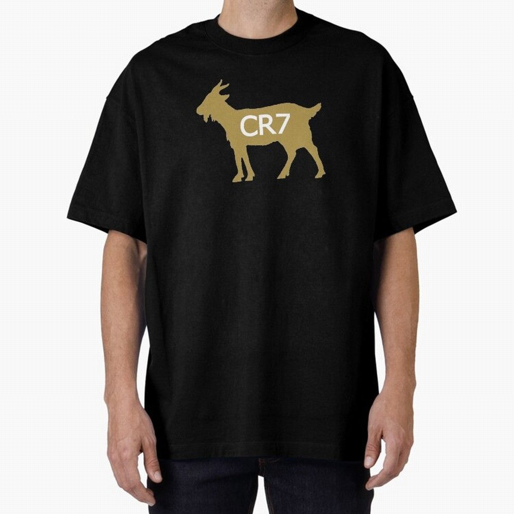 CR7 GOAT Gold B Oversized T-Shirt Bring Legendary Rivalry Energy to Match Day Hype around FIFA World Cup 2026 USA Canada Mexico, Messi and Cristiano Ronaldo, Netherlands, Tournament Hype, Historic Matchups, Family Viewing Parties and Global Sports